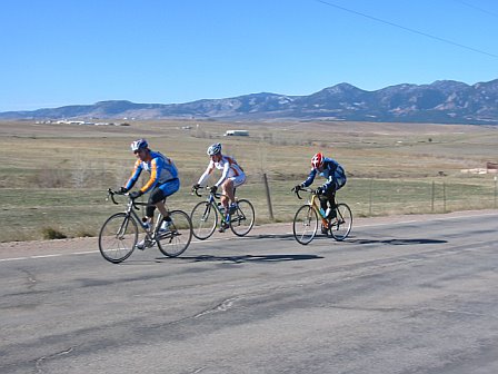 I'm on the right. The guy in the middle is likely the guy who pushed me off the road.